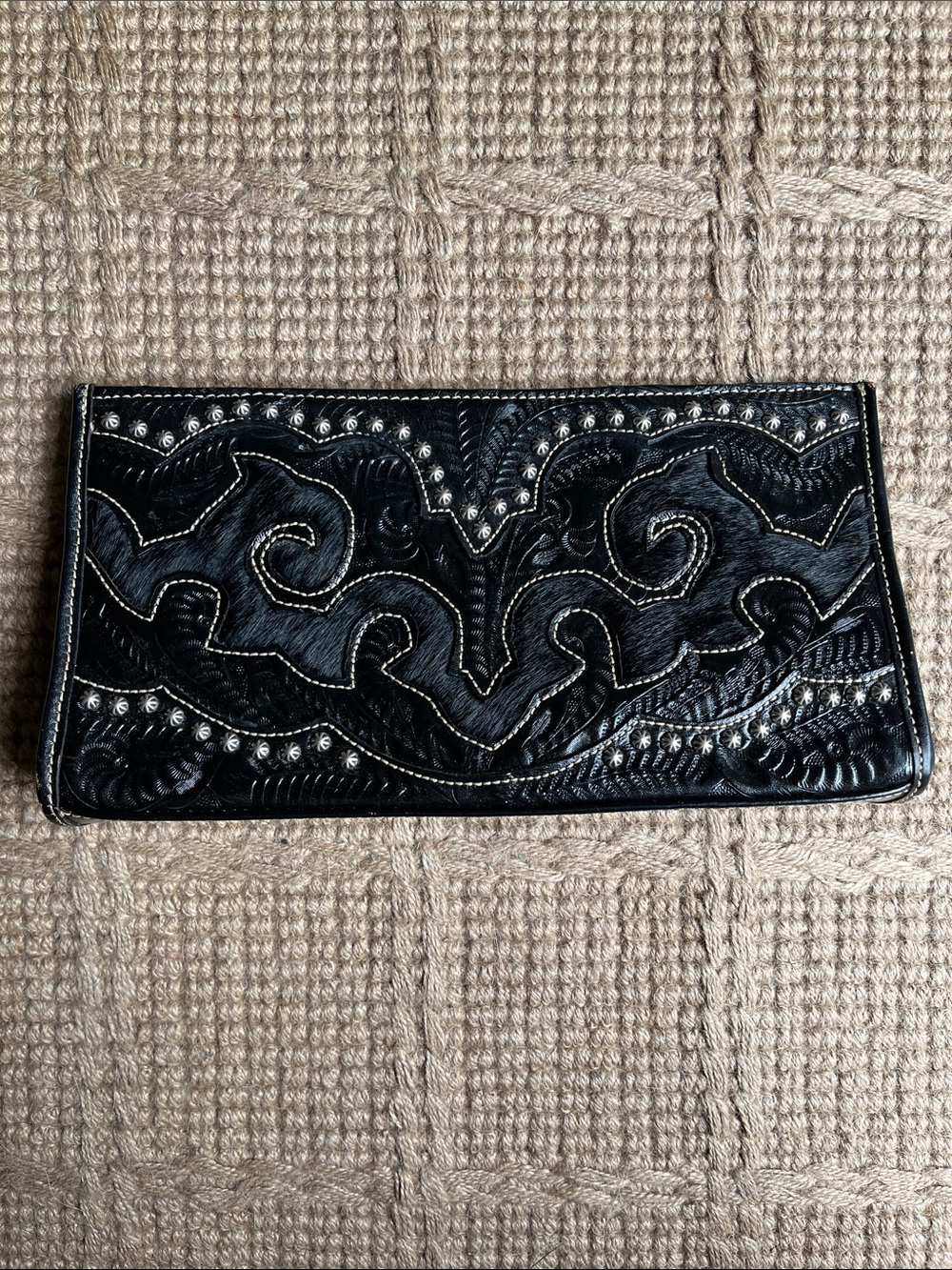 Vintage American West Genuine Leather Clutch
